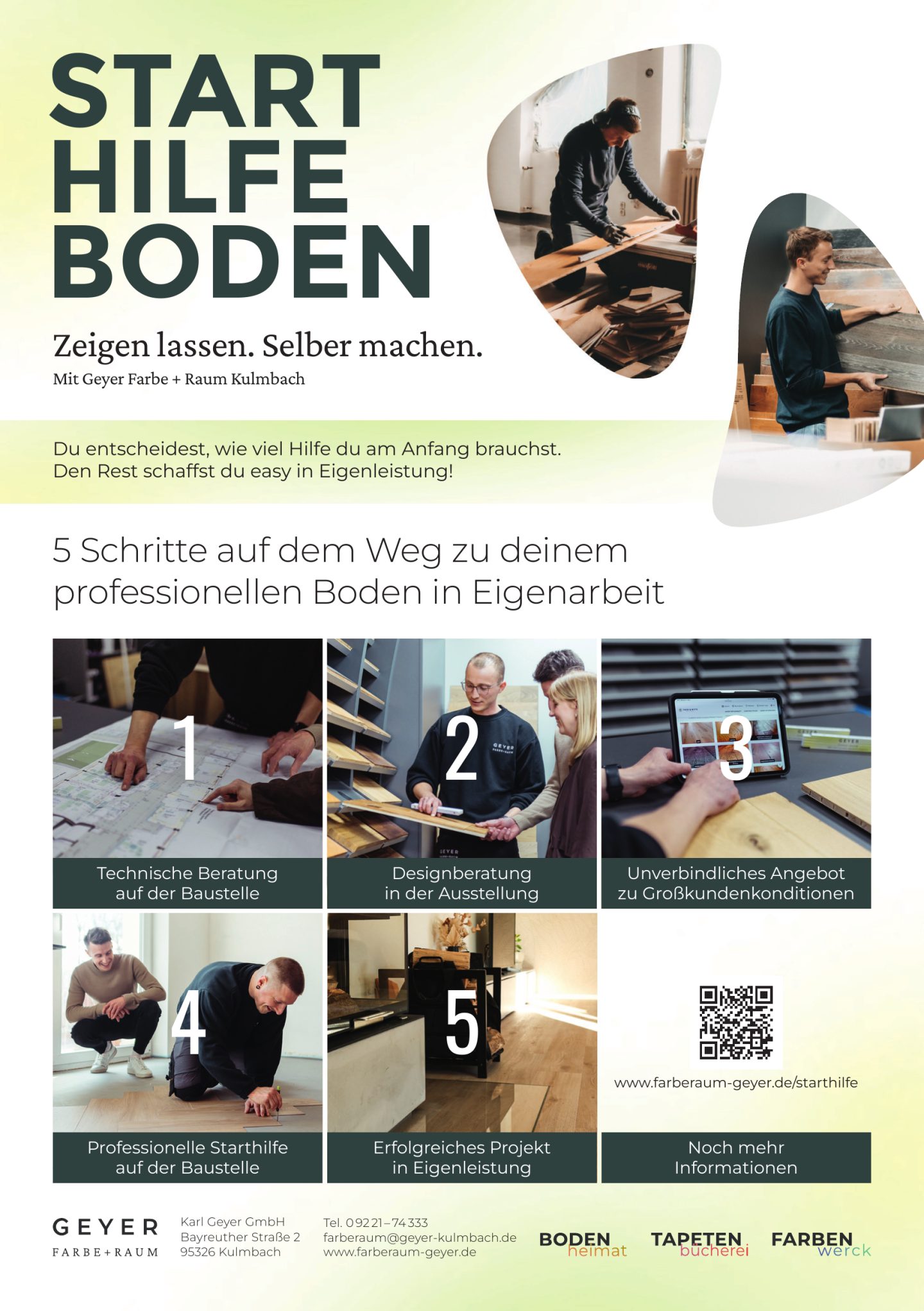 Anzeige: Geyer Farbe + Raum, Kulmbach, Starthilfe Boden